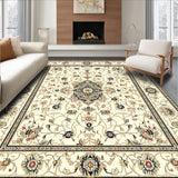 Sophisticated Cream Featuring Intricate Medallion Motif(Beige)