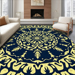 Low Pile Design Easy Clean with Anti Skid Backing (Blue) - ODIKA