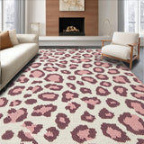 Ultra Soft Area Rug, Non Slip, Stain Resistant, Washable Area Rugs for Living Room, Bedroom, Faux Hide Leopard Print(Beige)