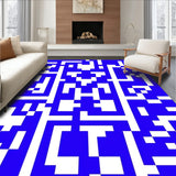 Abstract Mosaic Tiles with Alternating Color Blocks (Blue)
