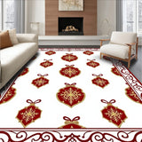 Vintage Ornament Design Holiday with Swirl Accents(Red)