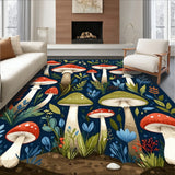 Brightly Colored Rustic Mushroom Artistry(Blue)