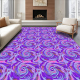 Interlocking Mosaic Illusion with Whimsical Spiraling Forms(Purple)