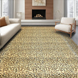 Chic Leopard Spot Beige Brown Viscose Animal(Beige)