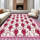 Classic Wooden Guard Spiral Arrangement Non Slip Backing Surface(Pink)