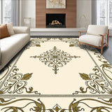 Luxurious Vine Damask Swirl Arabesque Lattice Symphony(Ivory)