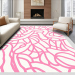 Abstract Animal Inspired Swirl with Whispered Brushstroke Forms (Pink) - ODIKA