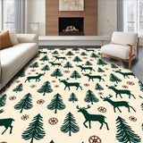 Festive Winter Reindeer Holiday Forest Wonderland(Beige)