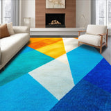 Ultra Soft Area Rug, Non Slip, Stain Resistant, Washable Area Rugs for Living Room, Bedroom, Modern Abstract Colorful Yoga Mat(Orange)