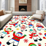 Dancing Snowmen Celebration with Playful Holiday Spirit(Red)