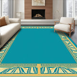 Art Inspired Border with Radiant Fan Motifs (Teal)