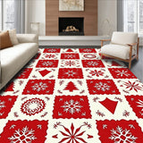Nostalgic Wintertime Patchwork Decorative Centerpiece(Red)