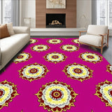 Interlocking Medallion with Floral Accents(Pink)