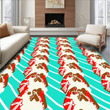 Sugared Gingerbread Friends Festive Chevron(Red)