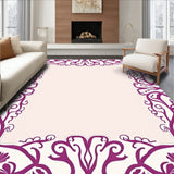 Art Nouveau Flourish Scrollwork with Whispered Petal Motifs(Purple)