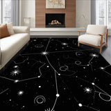 Mystical Constellation Fuzzy Decorative Accent Starry Wonder (Black)