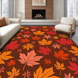 Autumn Foliage Semi Circle Entryway Welcome(Brown)