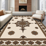 Ornamental Faded Timeless Enchanting Authentic Stylish(Beige)