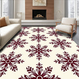 Nostalgic Snowflake Damask Non Slip(Ivory)