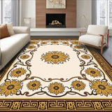 Latticework with Flourished Chrysanthemum Accents(Brown)