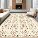 Elegant Interlocking Network with Delicate Scrollwork and Flair (Beige) - ODIKA