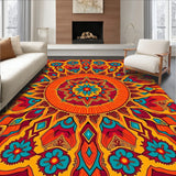 Vibrant Kaleidoscope Design with Multi Hued Floral(Orange)