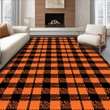 Bold Checkered Plaid with Crisp Contrasting Stripes and Classic Tartan Style(Orange)