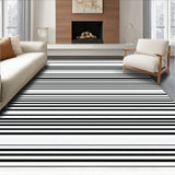 Classic Monochrome Striped with Reversible Farmhouse Design(Black)