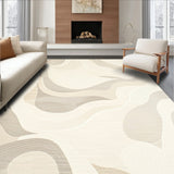 Ethereal Beige Area Abstract Artistry for Your Home(Beige)