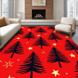 Pine Tree Forest with Starry Night Holiday Design(Red)