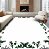 Enchanted Frosty Evergreen Magical Yuletide Celebration Floor Art(Green)