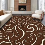 Elegant Swirl Wave Contemporary Abstract Decorative Aesthetic(Brown)