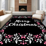 Elegant Yuletide Greeting Front Step Decoration Winter Wonderland(Black)