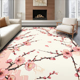 Elegant Cherry Blossom Bath With Floral Design For Shower Space(Pink)