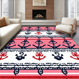 Nautical Anchor Motif Entry with Maritime Stripes(Pink)