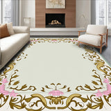 Chateau Inspired Rococo Vinework With Delicate Blossom Trails(Brown)
