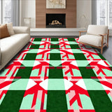 Festive Plaid Design Featuring Crisp Interlocking Squares and Bold Stripes(Red)