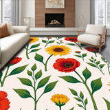 Blooming Garden Symphony Absorbent Vintage Botanical Illustration(Yellow)