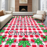 Festive Pinecone Plaid Design with Scripted Holiday Wishes Motif(Red)
