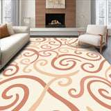 Plush Swirl Area With Elegant Texture(Beige)