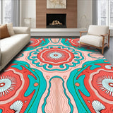 Seashell Medallion with Swirling Current Motifs(Coral)