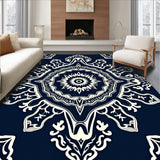 Elegant Blossom with Interlocking Floral Trellis(Blue)