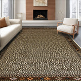 Ultra Soft Area Rug, Non Slip, Stain Resistant, Washable Area Rugs for Living Room, Bedroom, Western Leopard Print Non-Slip Bedroom Rug(Brown)
