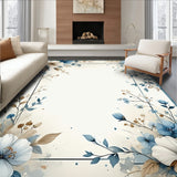 Elegant Petal Paradise Bathroom with Artistic Boho Flower(Ivory)