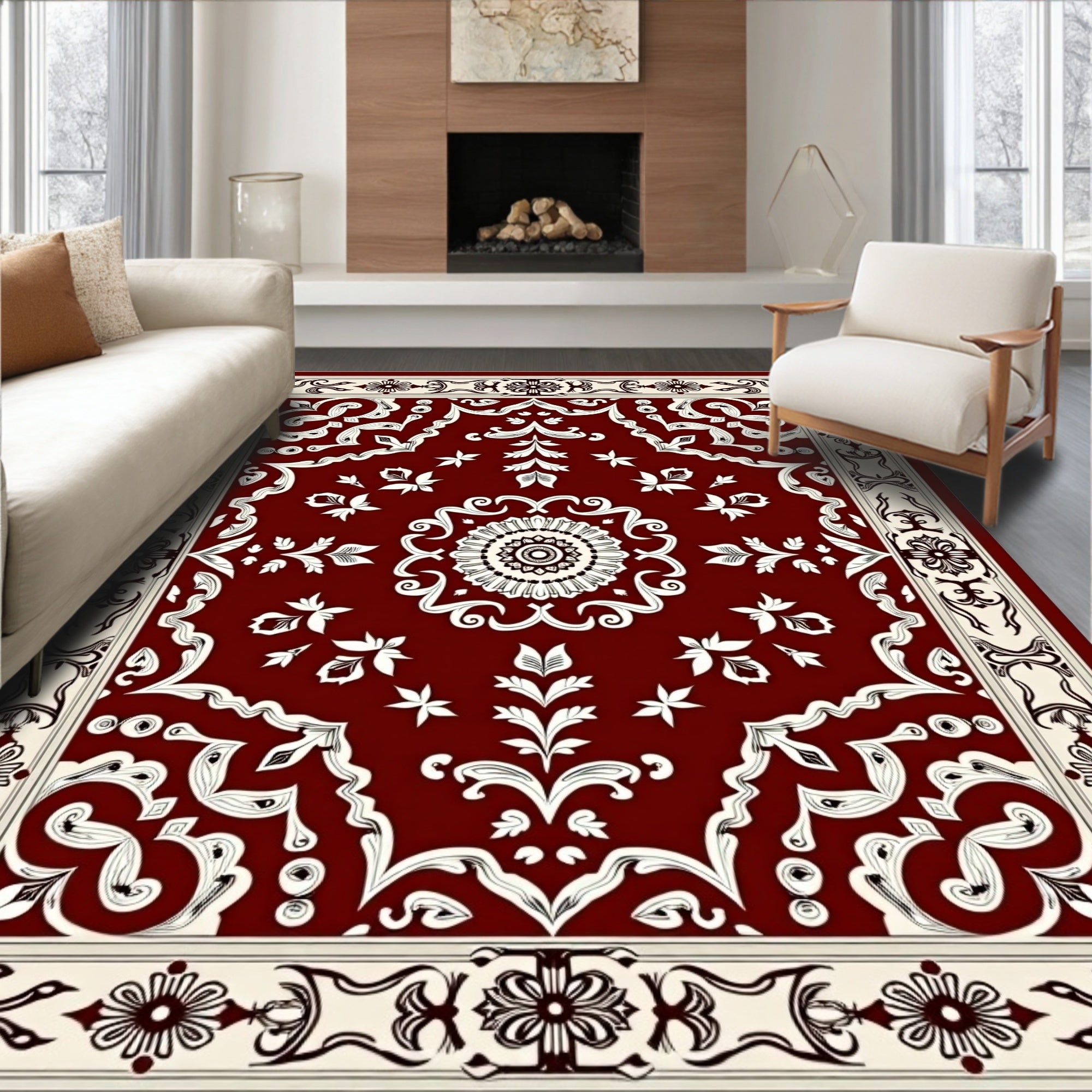 Botanical with Baroque Leaf Embellishments (Red) - ODIKA