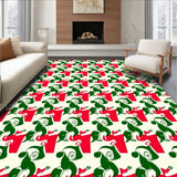 Whimsical Cane Stripe with Playful Swirl Details(Red)