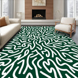 Abstract Botanical Maze Modern Minimalist Style(Green)