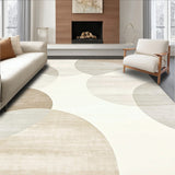 Contemporary with Dynamic Circular Geometry and Abstract Motifs(Beige)