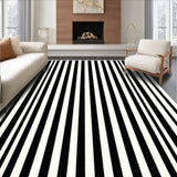 Black and White Striped Modern Design(Black)
