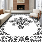 Vintage Distressed Medallion Farmhouse Heritage (Black)